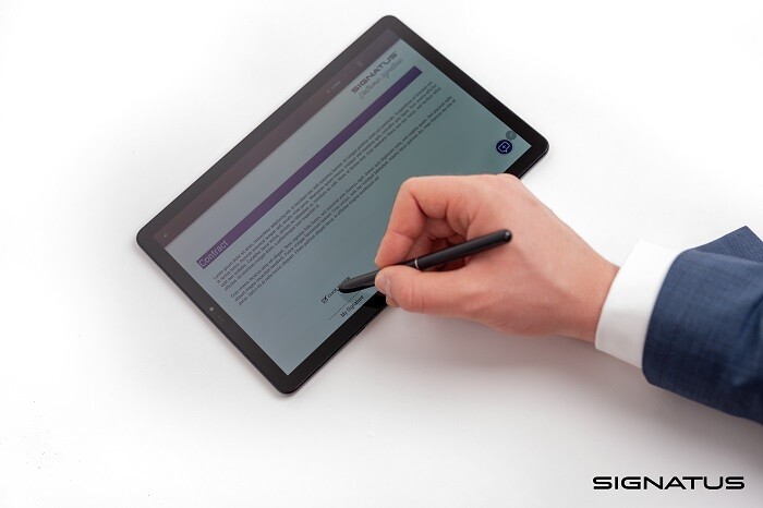 Vlastnoručný podpis digitálnych dokumentov na tablete