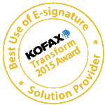 Kofax transform AWARD 2015