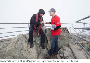 No limits with a digital signature, sign directly in The High Tatras